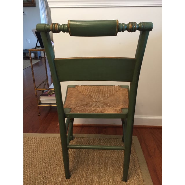 Hitchcock Style Painted Rush Seat Chairs Set of 4 Chairish