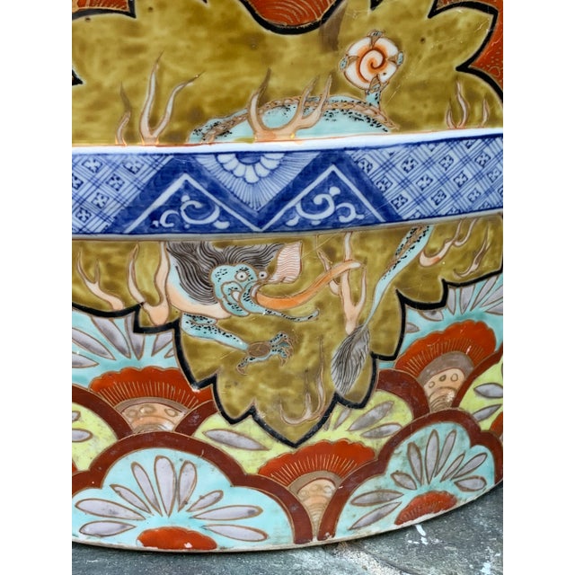 Monumental Antique Japanese Kutani Vases - a Pair For Sale - Image 4 of 12