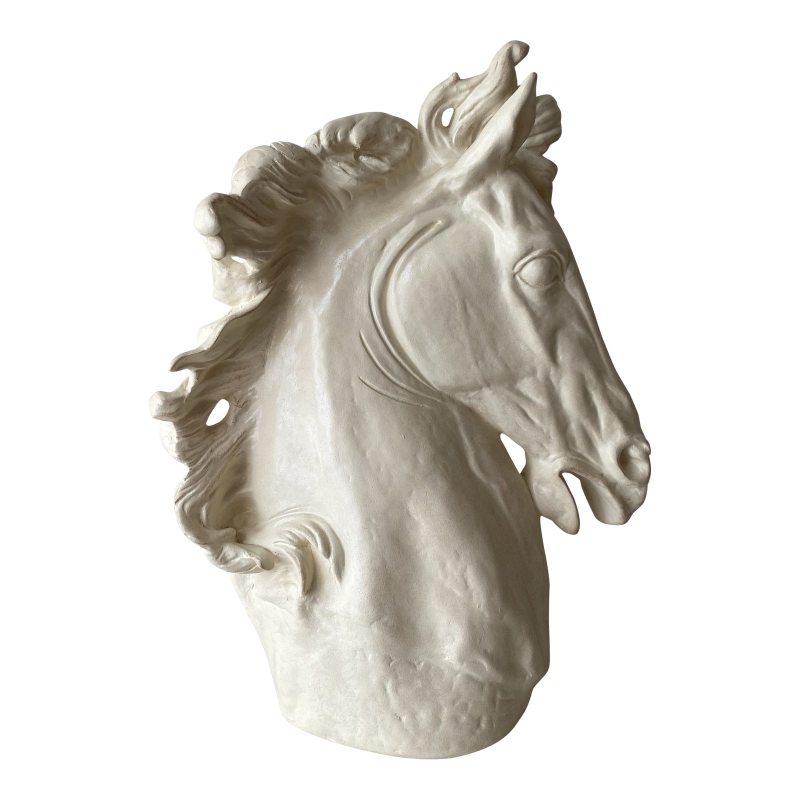 Large Plaster Horse Head Sculpture Chairish