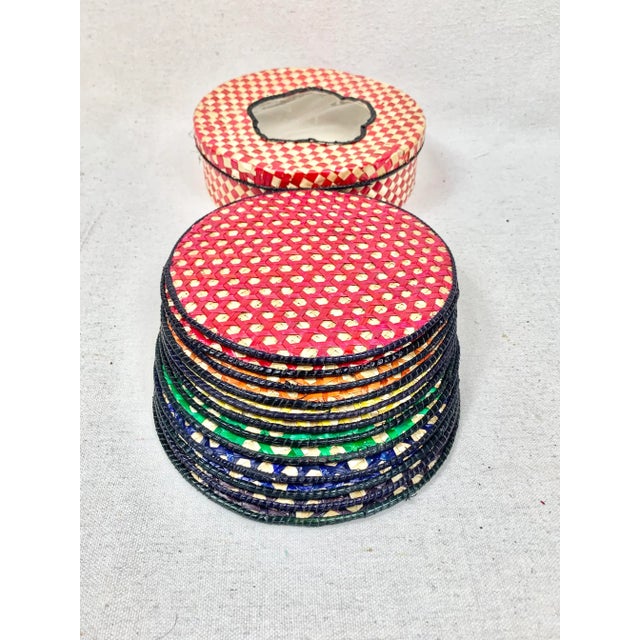 Vintage Raffia Rainbow Trivets-Set of 12 For Sale - Image 11 of 13
