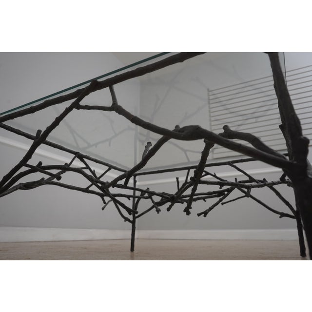 Modern Design Branch Form Iron and Glass Coffee Table For Sale - Image 10 of 10