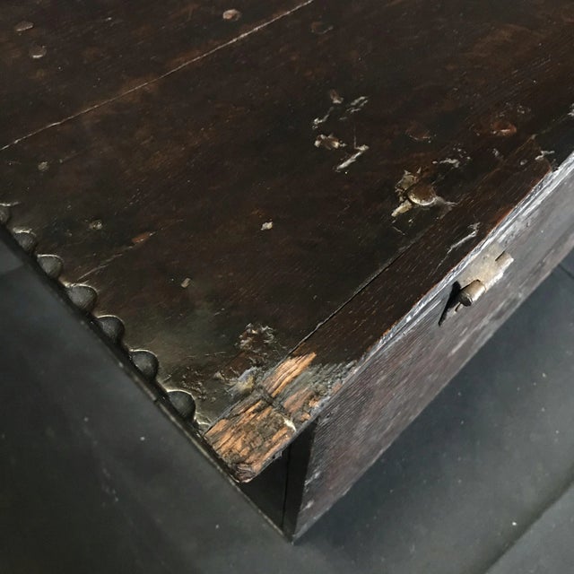 Brown Ancient British 17th Century Bible Box For Sale - Image 8 of 11