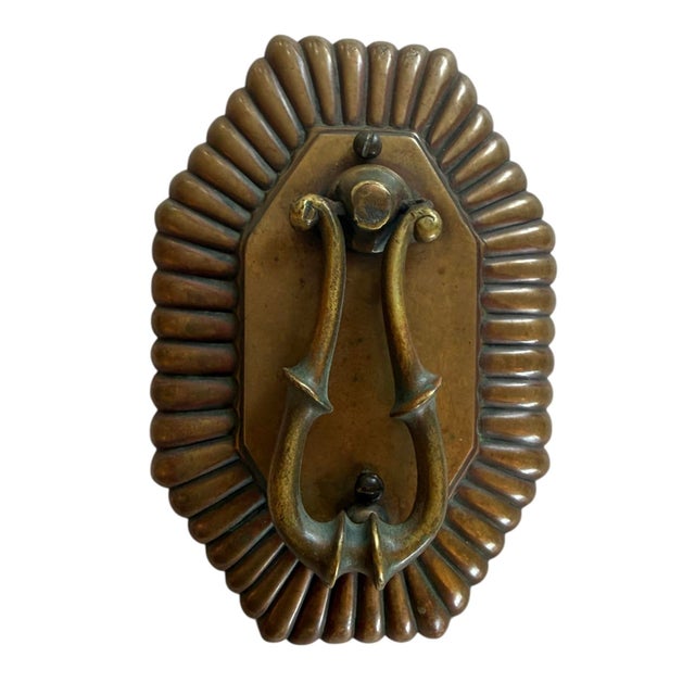 Early 20th Century Antique Bronze Large Classical Door Knocker For Sale - Image 5 of 5
