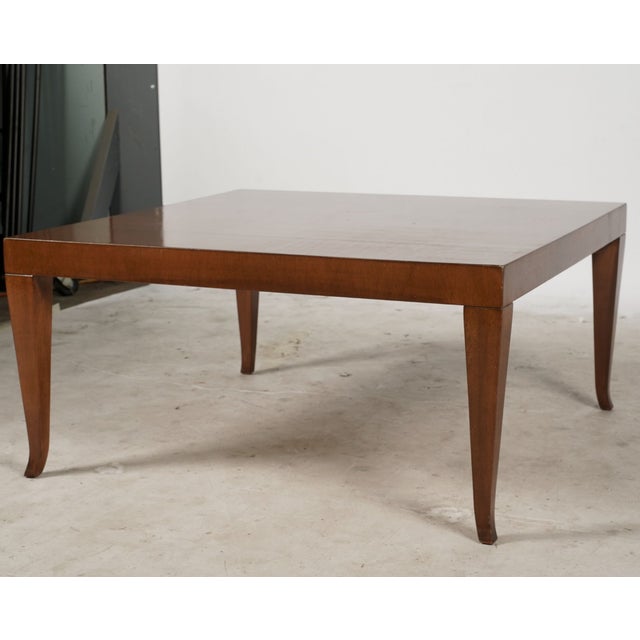An elegant vintage square coffee table by John Widdicomb, one of America's most respected furniture manufacturers known...