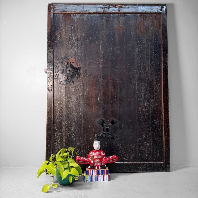 Contemporary Antique Japanese Architectural Hikido Sliding Door Wall Panel, 1860s For Sale - Image 3 of 18