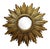 Large Sunburst Convex Wall Mirror in Carved Gold Plated Wood, 1950s For Sale