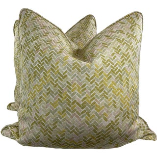 Imogene Heath "Edith" in Spring 22" Pillow Covers-A Pair For Sale
