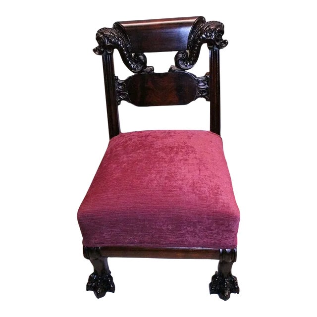 19th Century Victorian Horner Mahogany Bedroom, Boudoir Chair For Sale