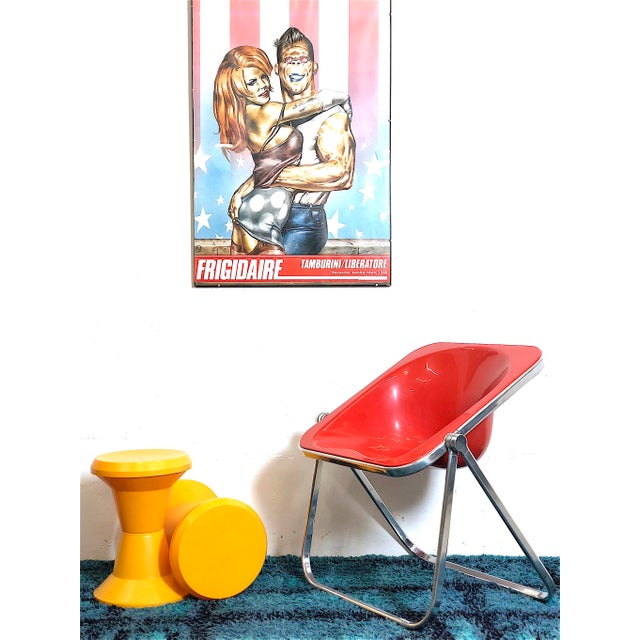 Modern Red Plona Armchairs by Giancarlo Piretti for Anonima Castelli, Italy, 1970s For Sale - Image 3 of 15