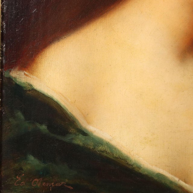 Textile Edouard D'Otemar, Untitled, Oil on Panel, Framed For Sale - Image 7 of 13