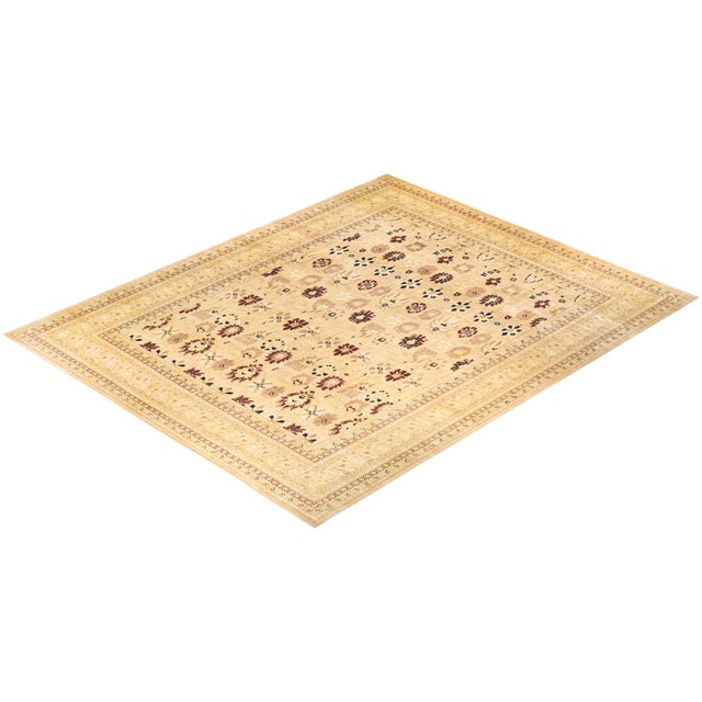 Ivory Mogul, One-of-a-Kind Hand-Knotted Area Rug - Ivory, 12' 2" x 15' 5" For Sale - Image 8 of 8