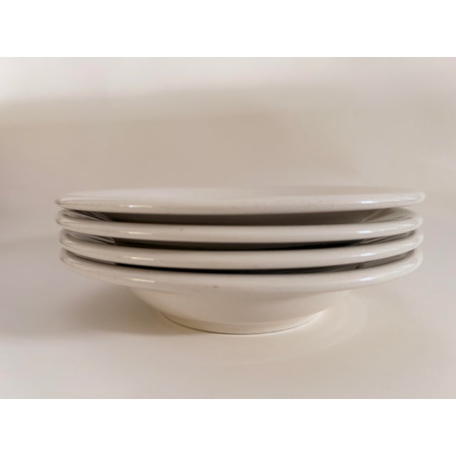 Vintage Buffalo China White Soups Bowls S/4 Marked Buffalo China Since 1901 07-03B in very good condition , no cracks or...