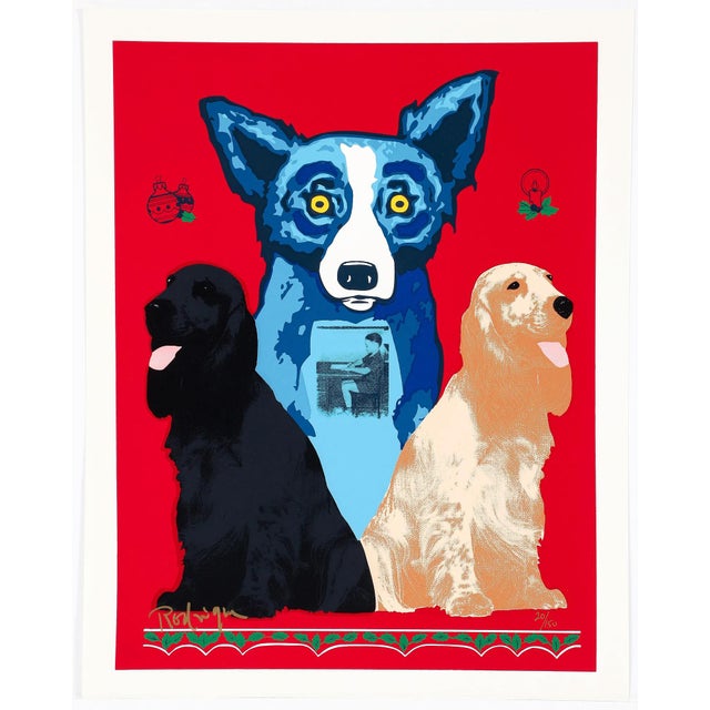 Screen Print in colors on paper. Hand signed lower right in gold ink by George Rodrigue. Hand numbered 20/150 lower left...