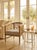Mid-Century Modern Organic Lattice Teak Barrel Chair With Linen Cushion For Sale In West Palm - Image 6 of 12