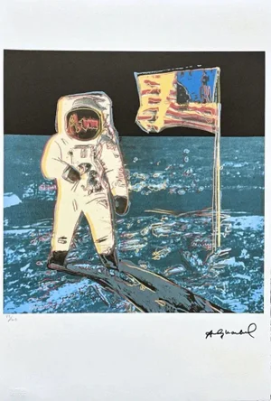 After Andy Warhol, Moonwalk Light Blue , 1980s, Lithograph