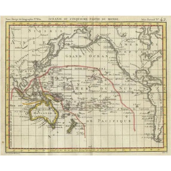 Antique Map of Oceania, 1816 For Sale