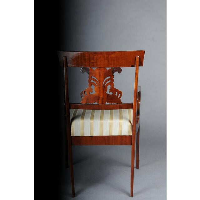 Biedermeier Armchairs in Mahogany, 1835, Set of 4 For Sale - Image 12 of 18
