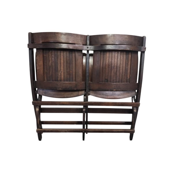 Wood 1920s Heywood Wakefield Attributed Bleacher Style Seating For Sale - Image 7 of 8