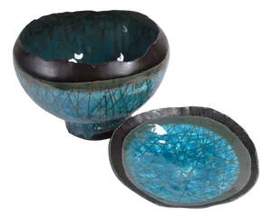 Sculptual Pottery Dishes by Joanna Wysocka, Set of 2