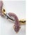 Metal Cleopatra Style Necklace 20 Carat Red Garnet Blue Topaz Sterling Silver Gold Double Snake Branch For Sale - Image 7 of 12