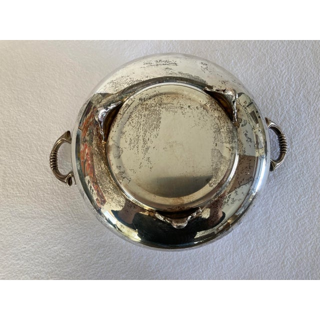 Vintage 1960s Crosby Footed Serving Silver Plate Bowl For Sale - Image 4 of 6