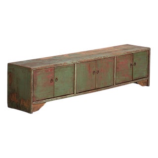 Antique TV Cabinet with Green and Red Patina, 1900 For Sale