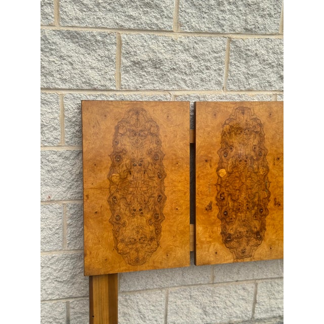 Mid 20th Century Burlwood Queen Headboard Attributed to Lane For Sale In Philadelphia - Image 6 of 9