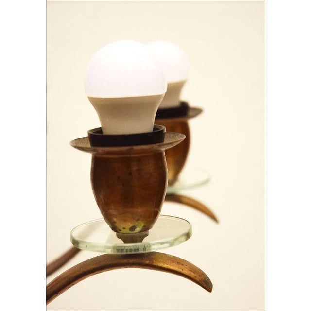 Brass Chandelier, Italy, 1950s For Sale - Image 10 of 12