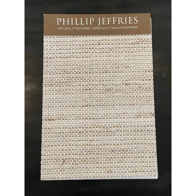 Virtually seamless and with a stain repellent finish, Phillip Jeffries Seaside Jute Grasscloth Sand Dollar (9890)...