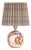 Giorgio Marble Mini Lamp, Natural Brass with Heritage Plaid Wave Pleat Shade For Sale