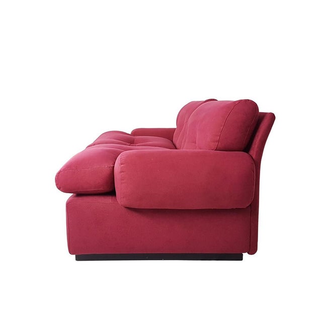 This pair of 2-seats sofa was designed and produced in Italy at the end of the 60s. They have been originally upholstered...