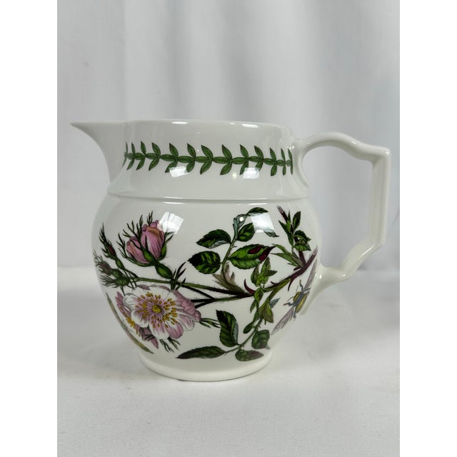 1970s 1972 Portmeirion Botanic Garden Dog Rose Staffordshire Jug For Sale - Image 5 of 8
