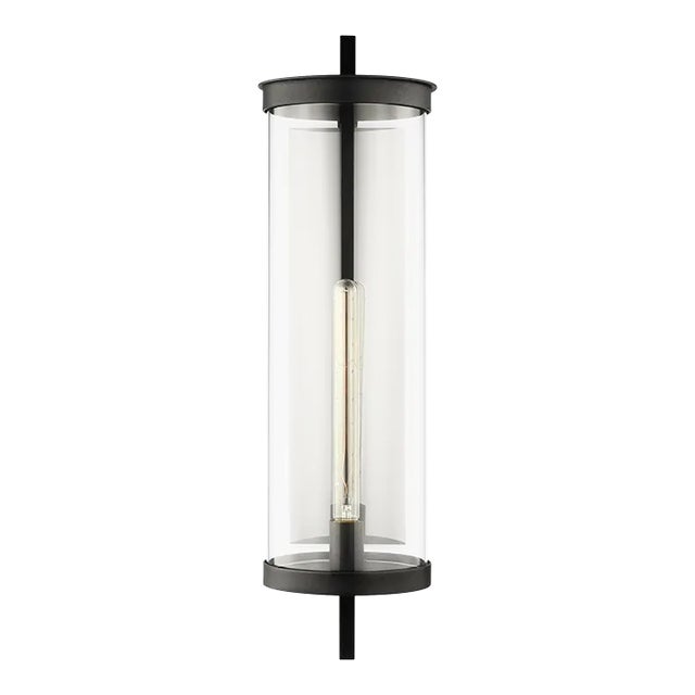 Chapman & Myers by Visual Comfort Studio Eastham Extra Large Wall Lantern, Textured Black For Sale