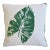 Kravet Fabrics Hand-Printed Green Botanical Banana Leaf Feather/Down Pillow 21" Square For Sale