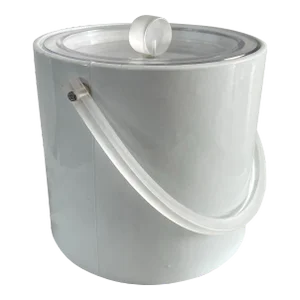 Mid 20th Century Georges Briard White & Lucite Ice Bucket