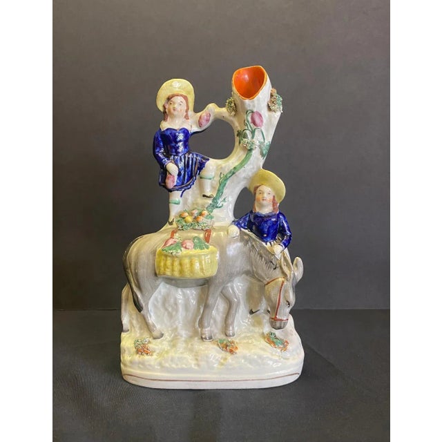 19th Century Staffordshire Spill Vase Donkey For Sale - Image 11 of 11
