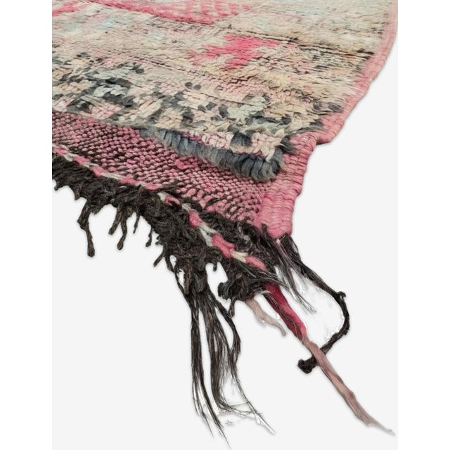 Shabby Chic Moroccan Handwoven Wool Rug - 14.3 X 5.7 Ft For Sale - Image 3 of 6