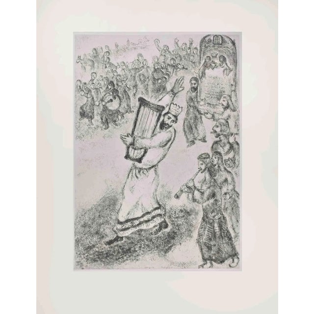 Marc Chagall, The Ark of the Covenant Transported to Jerusalem, Etching, 1956 For Sale