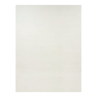 Rug & Kilim’s Oversized Contemporary Textural Solid Rug in White Tones-12x16 For Sale