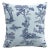 Red from Scalamandre crafted by Cloth & Company 20" Decorative Pillow, Blue Toile For Sale