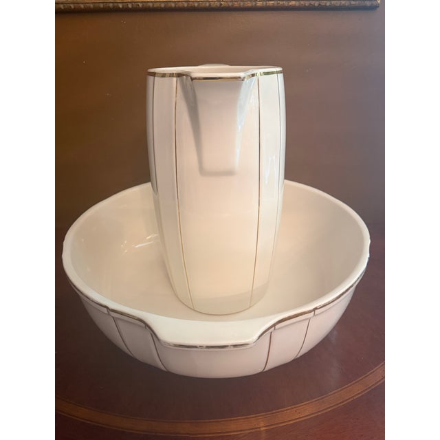 Antique Villeroy & Boch Dresden Wash Basin & Pitcher Set, Ca. 1900 For Sale - Image 12 of 18