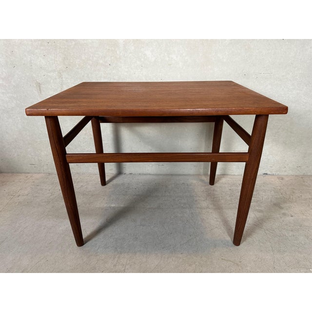 Vintage Side Table in Teak from O.M.F. For Sale - Image 11 of 11