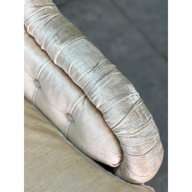 1990s 1990s Pair Hollywood Regency Baker Furniture Company Slipper Chairs For Sale - Image 5 of 18