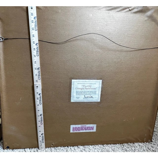 Butler Brown Hand-Signed & Remarqued Original Lithograph, the Old Georgia Farmhouse (1977), Franklin Mint Edition, Framed, Coa For Sale - Image 10 of 12