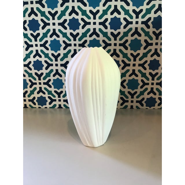 White Matte Porcelain Vase Chairish