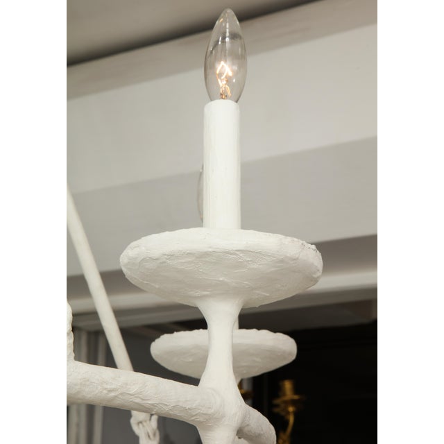 Sculpture Materials Bespoke Eight Arm Plaster Fixture in the Manner of Giacometti For Sale - Image 7 of 10