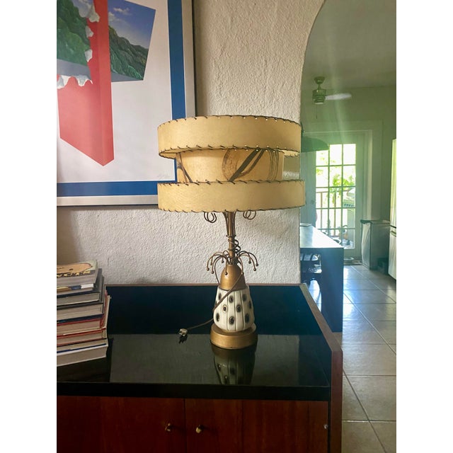 Copper 60s Atomic Age Table Lamp . For Sale - Image 8 of 12