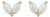 Dainty Opal Leaf Earrings | Natural Gemstone Studs | Minimalist October Birthstone Studs - A Pair For Sale