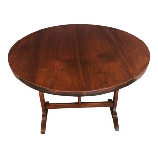 19th Century Round Mahogany Tilt Top Dining Wine Tasting Table For Sale