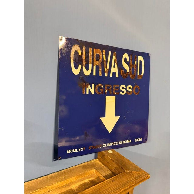 Olympic South Curve Entrance Sign, 1970s For Sale - Image 3 of 4